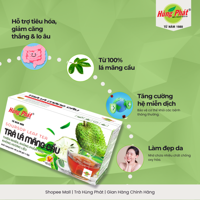 Trà Lá Mãng Cầu - Soursop Leaf Tea