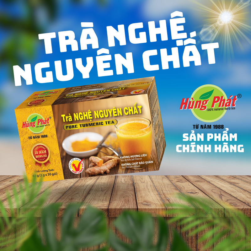 Trà Nghệ Nguyên Chất (túi lọc) - Pure Turmeric Tea