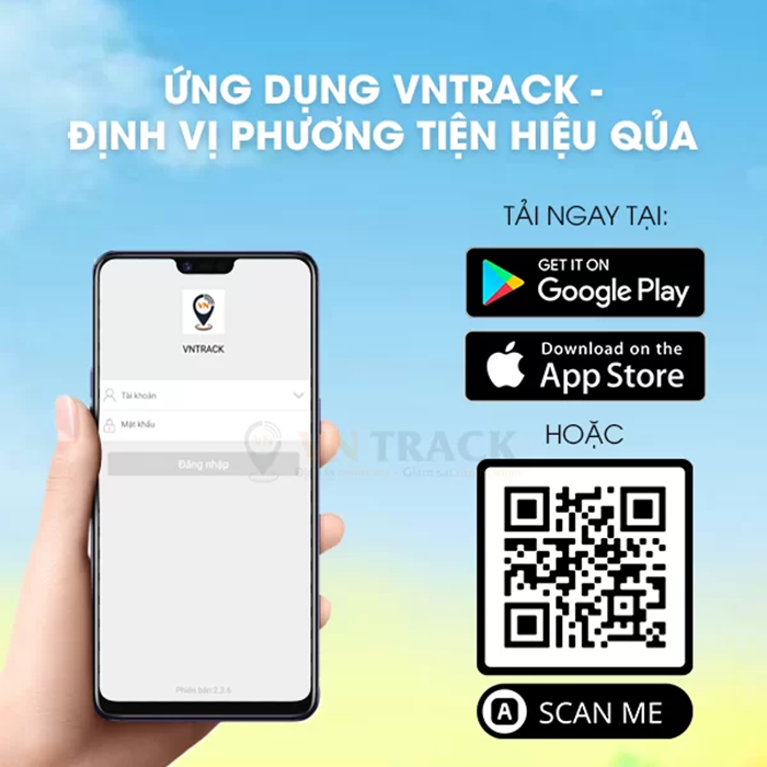 Đăng nhập định vị xe trên App Vntrack - Mọi lúc, mọi nơi