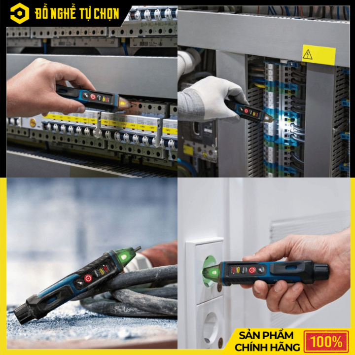 Máy Kiểm Tra Điện Áp Không Tiếp Xúc Bosch GVD 1000-17 – Phát Hiện Điện Nhanh, An Toàn, Chính Xác Cao | Hàng Chính Hãng, Có VAT
