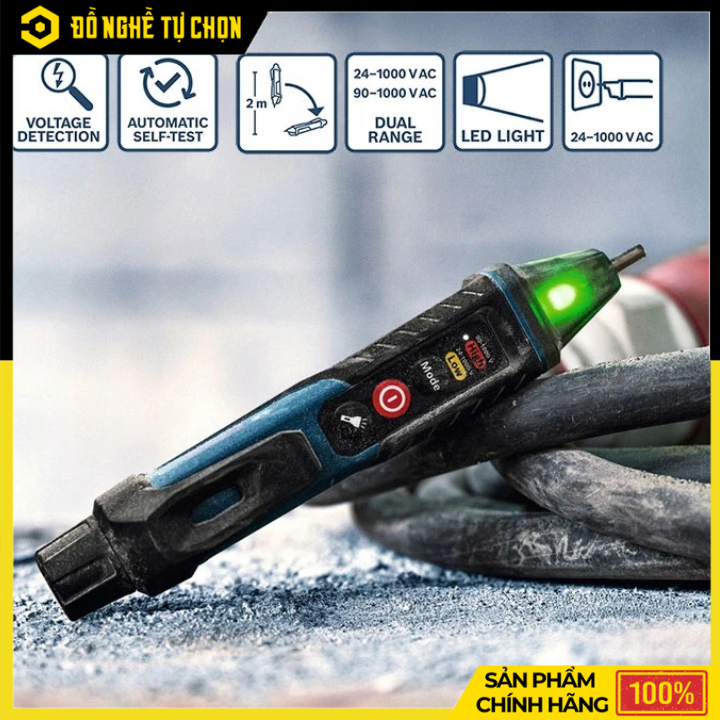 Máy Kiểm Tra Điện Áp Không Tiếp Xúc Bosch GVD 1000-17 – Phát Hiện Điện Nhanh, An Toàn, Chính Xác Cao | Hàng Chính Hãng, Có VAT