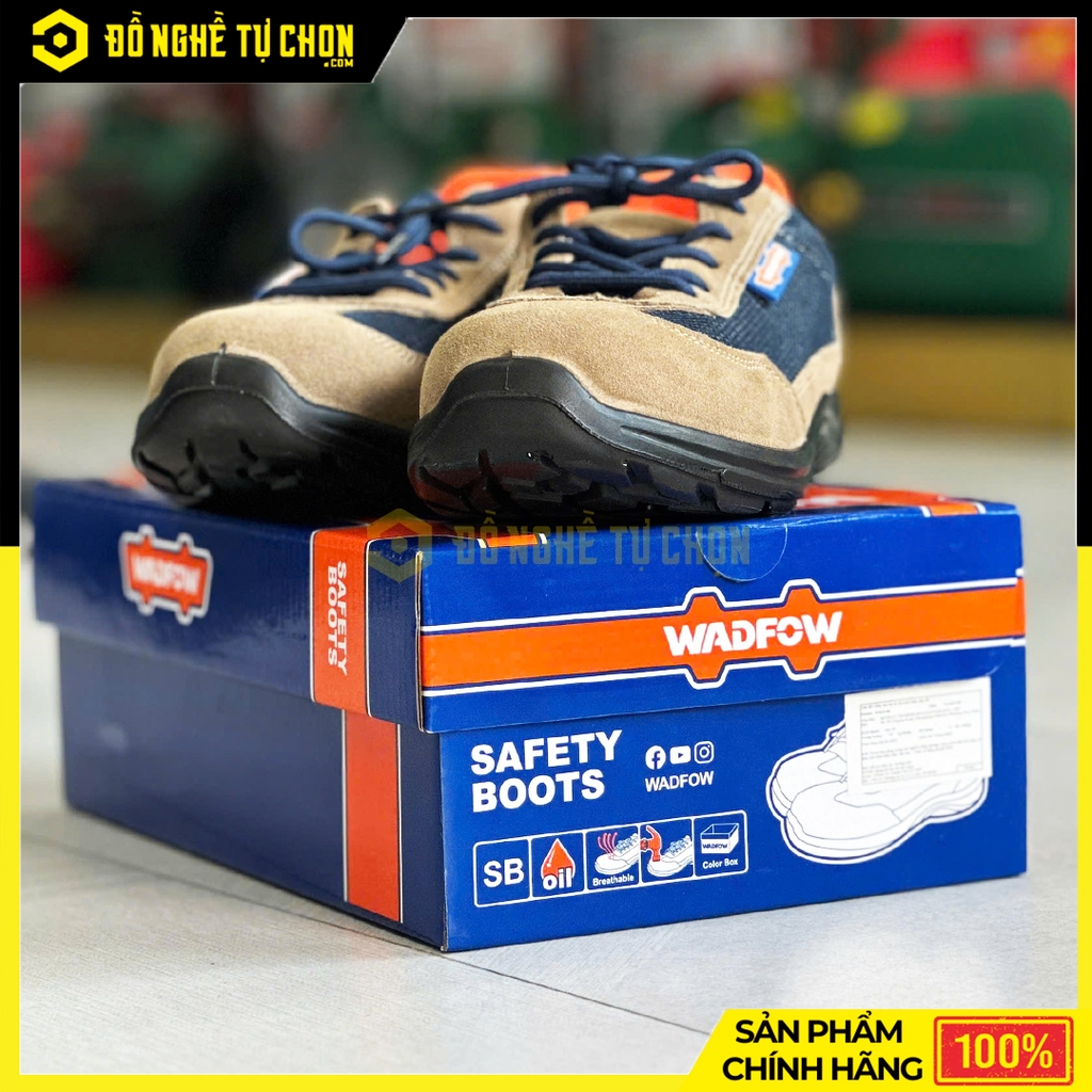 Giày bảo hộ da lộn mũi thép size 40 - Hiệu Wadfow - Model: WSB2540