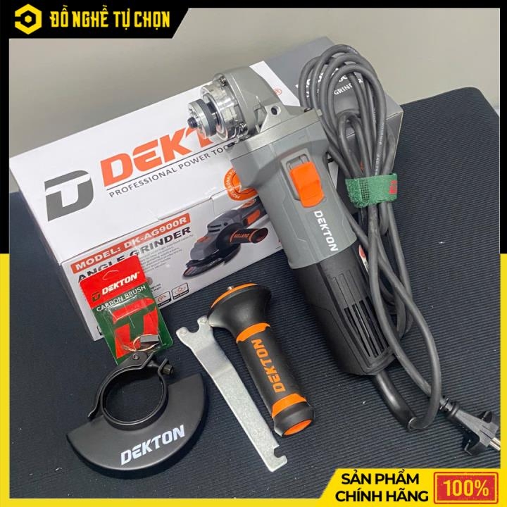 Máy Mài Tay Ngắn Dekton DK-AG900R – Công Tắc Trượt – 900W – Lưỡi 100mm – Chống Rung – Hàng Chính Hãng Có VAT