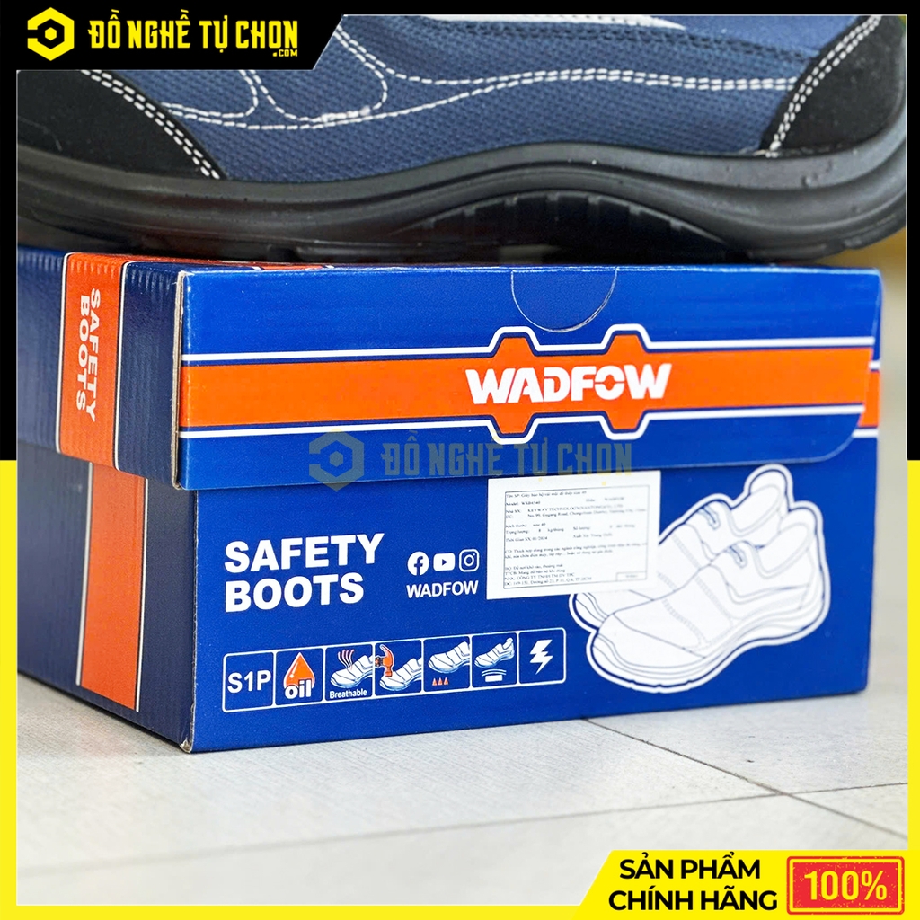 Giày bảo hộ vải mũi đế thép size 40 - Hiệu Wadfow - Model: WSB4540