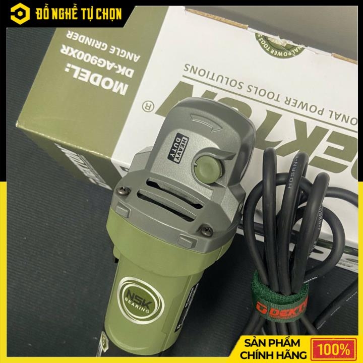 Máy Mài Tay Ngắn Dekton DK-AG900R – Công Tắc Trượt – 900W – Lưỡi 100mm – Chống Rung – Hàng Chính Hãng Có VAT