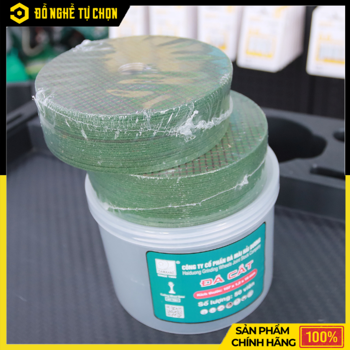 Đá Cắt Kim Loại DAMAHAD (107x1.2x16) 155-DN46 – Màu Xanh – Cắt Sắt, Inox, Thép – Hàng Chính Hãng Có VAT