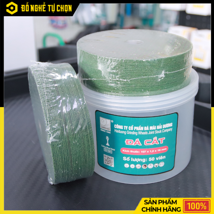 Đá Cắt Kim Loại DAMAHAD (107x1.2x16) 155-DN46 – Màu Xanh – Cắt Sắt, Inox, Thép – Hàng Chính Hãng Có VAT