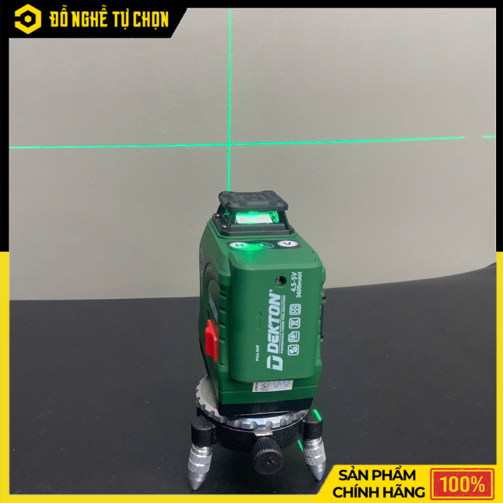 Máy Cân Bằng Laser 12 Tia Xanh Dekton DK-LS1201 – Độ Chính Xác Cao, Xoay 360 Độ, Hàng Chính Hãng, Có VAT