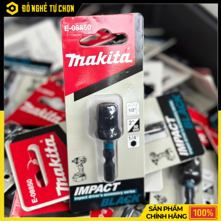 Đầu Chuyển Makita 1/2 inch Sang 1/4 inch E-08850 – Dài 50mm – Thép Cứng – Chính Hãng Có VAT