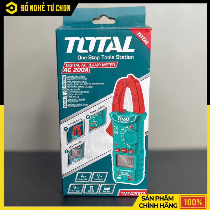 Đồng Hồ Đo Điện Ampe Kìm AC/DC Total TMT42002 – Đo Chính Xác Cao – Hàng Chính Hãng Có VAT