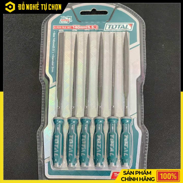Bộ 6 giũa sắt (140mm) hiệu Total THT91462
