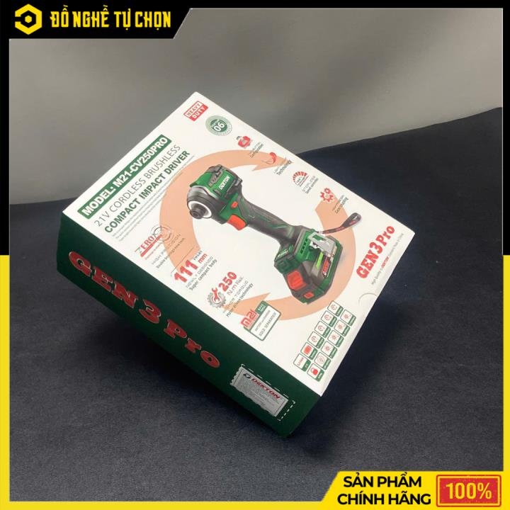 [THÂN] Máy Vặn Vít 21V Dekton M21-CV250PRO Gen 3 – Brushless – Lực Siết 250Nm – 4 Tốc Độ – Hàng Chính Hãng Có VAT