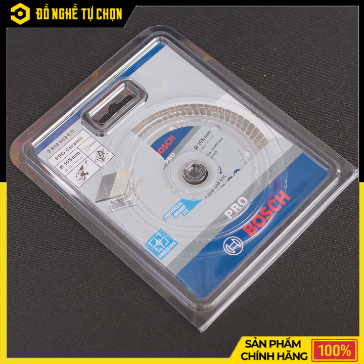Đĩa Cắt Kim Cương Turbo Bosch 2608603615 – 105mm – Cắt Gạch Men Ceramic – Hàng Chính Hãng Có VAT