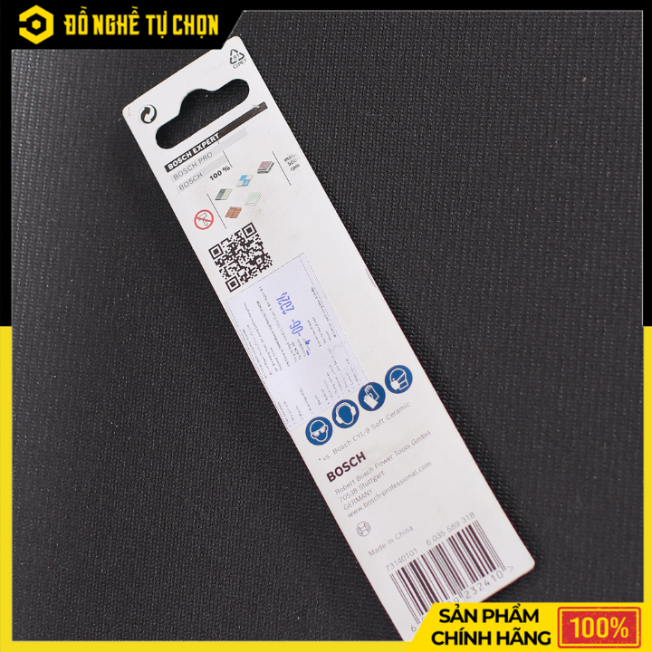 Mũi Khoan Gạch Cứng Bosch Hex-9 – Size 5/6/8mm – Chuyên Dụng Cho Gạch Men, Gạch Granite – Hàng Chính Hãng Có VAT