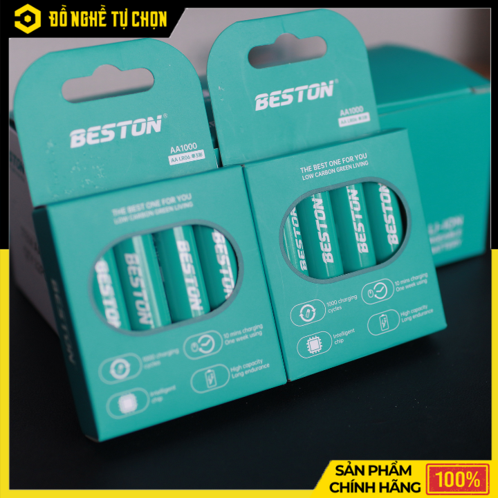Pin Li-ion Sạc Lại AA Beston 2AN-100 – 1.5V – 3600mWh – Chính Hãng Có VAT