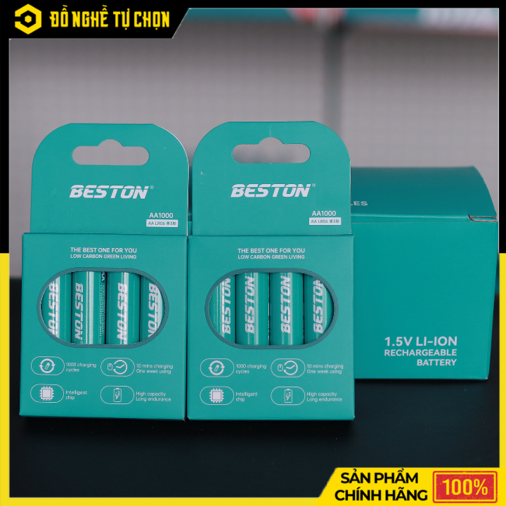 Pin Li-ion Sạc Lại AA Beston 2AN-100 – 1.5V – 3600mWh – Chính Hãng Có VAT