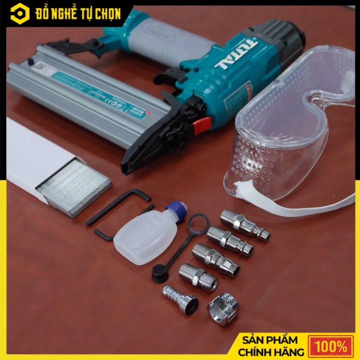 Súng Bắn Đinh Hơi Total TAT83501 – Đinh Thẳng Ga18, Bắn Đinh 15–50mm, Áp Suất 4–7 Bar – Hàng Chính Hãng Có VAT