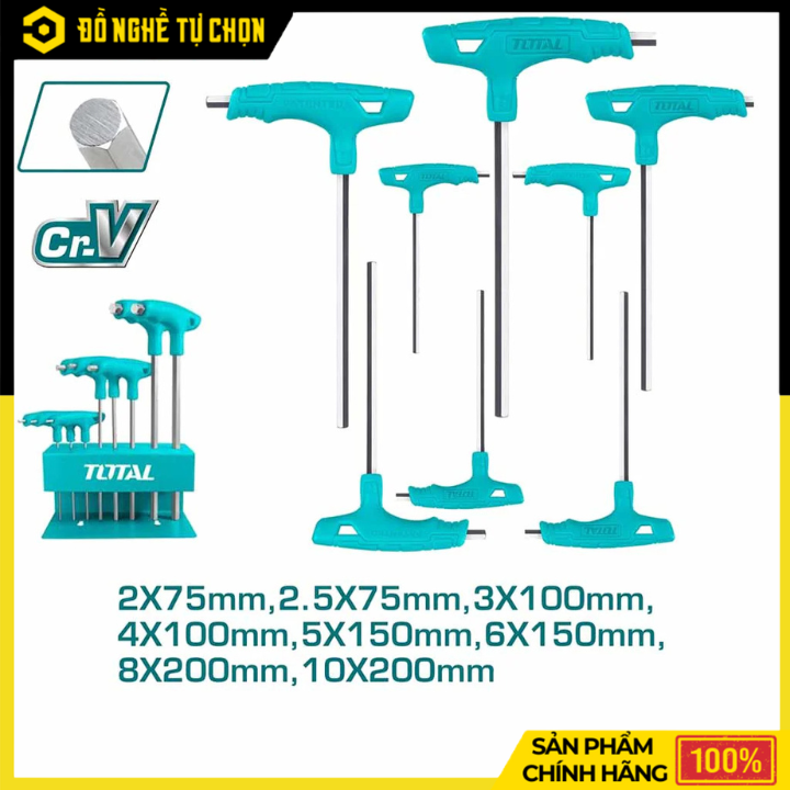 Bộ 8 chìa lục giác tay cầm chữ T THHW80816 – Cứng cáp, tiện dụng, thiết kế độc quyền - Hàng Chính Hãng Có VAT