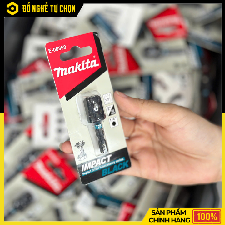 Đầu Chuyển Makita 1/2 inch Sang 1/4 inch E-08850 – Dài 50mm – Thép Cứng – Chính Hãng Có VAT
