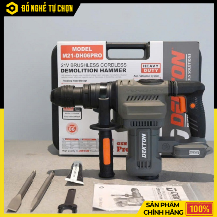 Máy Đục Bê Tông 21V M21-DH06XPRO & M21-DH06PRO – Lực Đập 6J | Motor Brushless | Giảm Rung AVT - Hàng Chính Hãng Có VAT