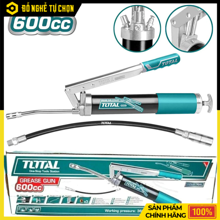 Dụng cụ bơm mỡ Total 600CC THT111062 – Hiệu suất cao, độ bền vượt trội cho thợ chuyên nghiệp - Hàng Chính Hãng Có VAT