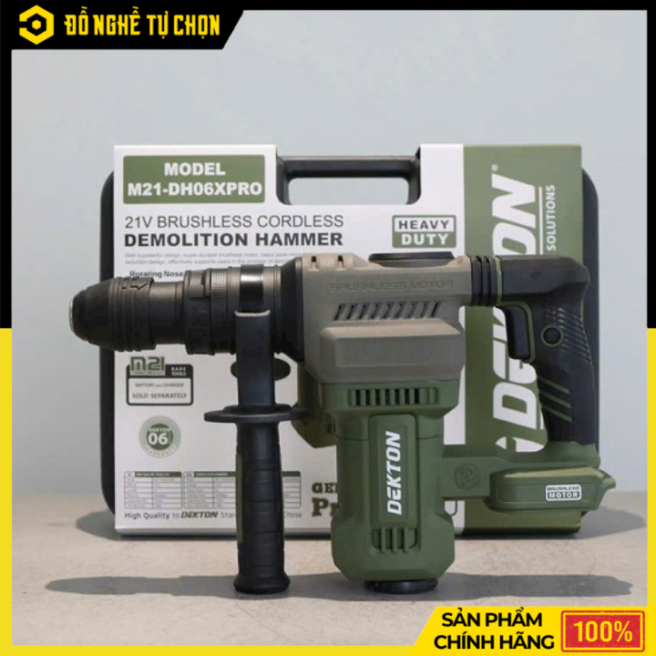 Máy Đục Bê Tông 21V M21-DH06XPRO & M21-DH06PRO – Lực Đập 6J | Motor Brushless | Giảm Rung AVT - Hàng Chính Hãng Có VAT