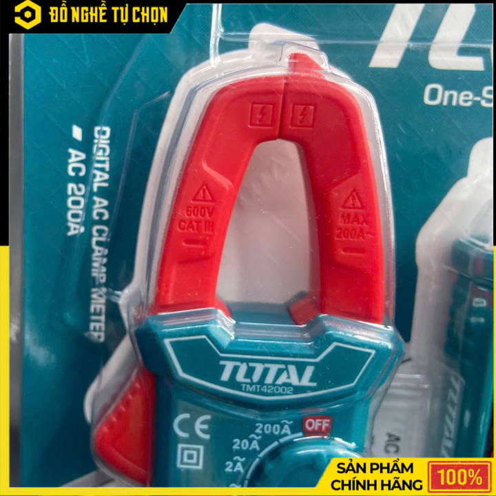 Bộ Dụng Cụ Đo Điện 3 Món TOTAL TMT43028 – Vạn Năng Kế + Kềm Đo Dòng + Bút Thử Điện – Chính Hãng Có VAT