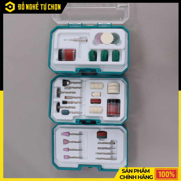Bộ Combo Linh Kiện Máy Mài Khuôn Total TOS23035 – Gồm 420, 8, 12 & 20 Chi Tiết – Hàng Chính Hãng Có VAT