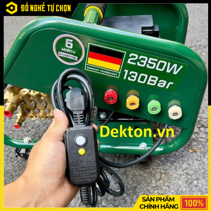 Máy Phun Áp Lực 2350W Dekton DK-HPW2350 – Cao Áp Bán Chuyên – Piston Đức, Motor Dây Đồng – Hàng Chính Hãng Có VAT