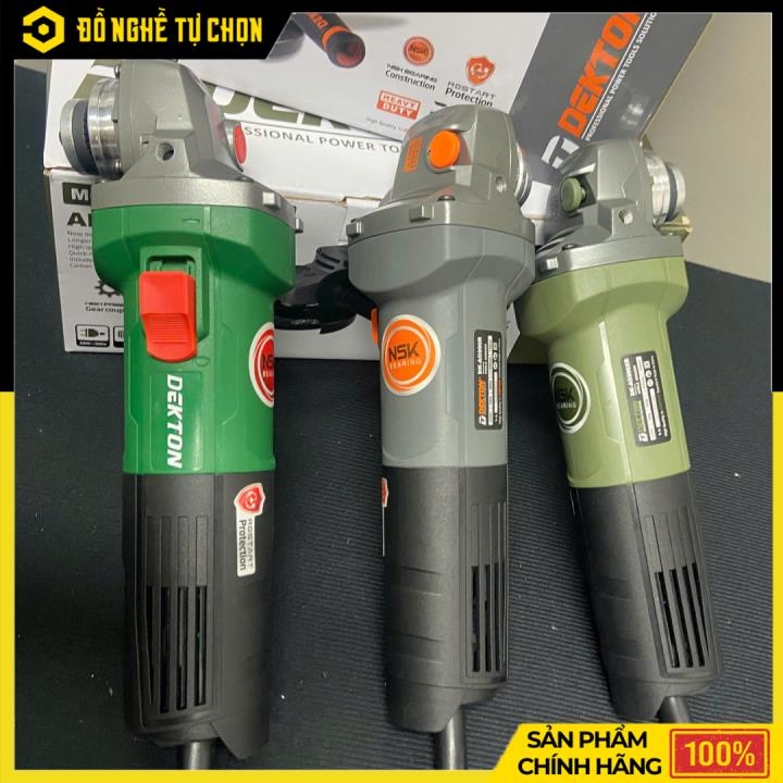 Máy Mài Tay Ngắn Dekton DK-AG900R – Công Tắc Trượt – 900W – Lưỡi 100mm – Chống Rung – Hàng Chính Hãng Có VAT