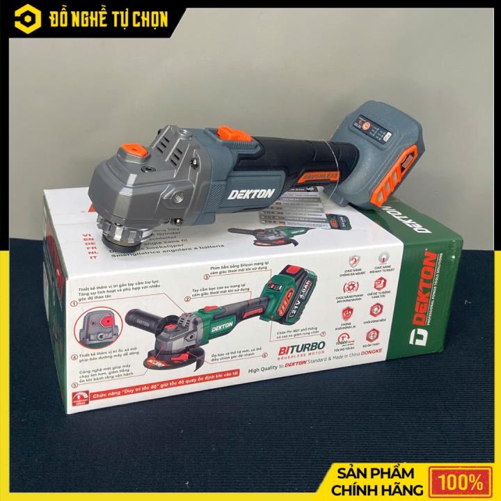 [THÂN] Máy Mài Góc Không Dây Dekton M21-AG100PLUS – Brushless – Tốc Độ 6 Cấp – Có Duy Trì Tốc Độ – Hàng Chính Hãng Có VAT