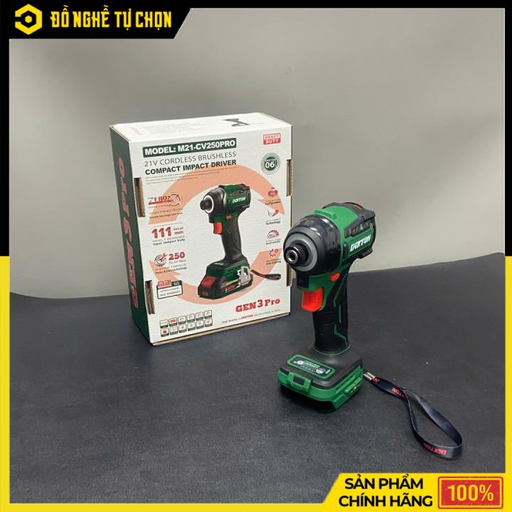 [THÂN] Máy Vặn Vít 21V Dekton M21-CV250PRO Gen 3 – Brushless – Lực Siết 250Nm – 4 Tốc Độ – Hàng Chính Hãng Có VAT