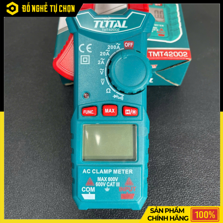 Đồng Hồ Đo Điện Ampe Kìm AC/DC Total TMT42002 – Đo Chính Xác Cao – Hàng Chính Hãng Có VAT