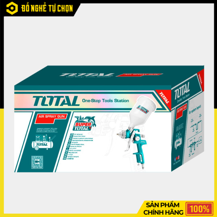 Dụng cụ phun sơn HVLP 600cc TAT10601 – Phun mịn, tiết kiệm sơn, phù hợp sơn nền bóng - Hàng Chính Hãng Có VAT
