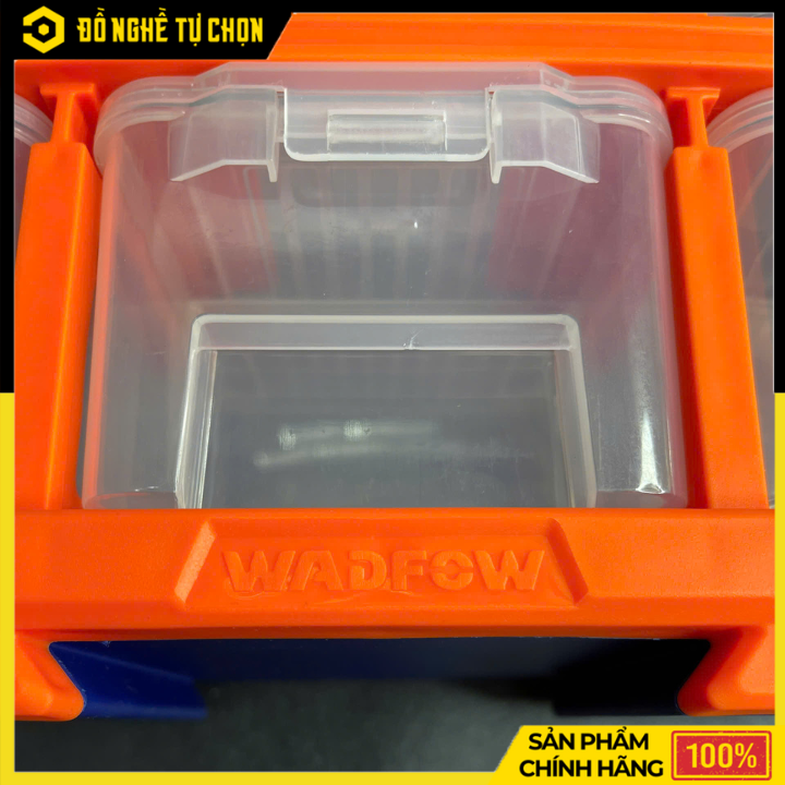 Bộ tủ gồm 9 khay nhựa đựng linh kiện (dạng kín) 380x155x320mm hiệu Wadfow WTB8331