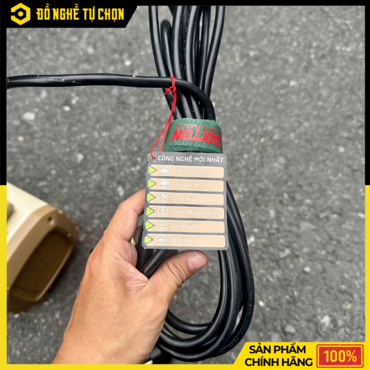 Máy xịt rửa áp lực 1350W Dekton DK-CWR3001VTG – Rửa xe sạch nhanh, mạnh mẽ 110 Bar - Hàng Chính Hãng Có VAT