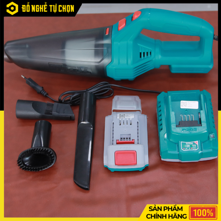 Máy Hút Bụi Cầm Tay Total TVLI20126 – Pin Lithium 20V – Bình 0.5L – Hút Mạnh >9kPa – Có Pin & Sạc – Hàng Chính Hãng Có VAT