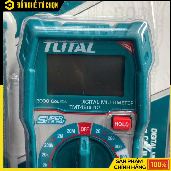 Bộ Dụng Cụ Đo Điện 3 Món TOTAL TMT43028 – Vạn Năng Kế + Kềm Đo Dòng + Bút Thử Điện – Chính Hãng Có VAT