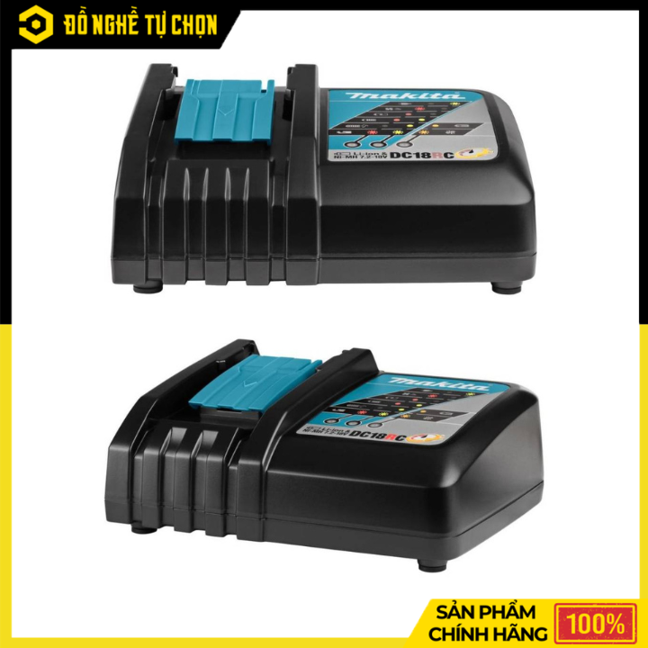 Bộ Sạc Nhanh Makita DC18RC 630718-5 – Sạc Thông Minh, Tản Nhiệt Tốt, Tương Thích Nhiều Dòng Pin | Hàng Chính Hãng, Có VAT