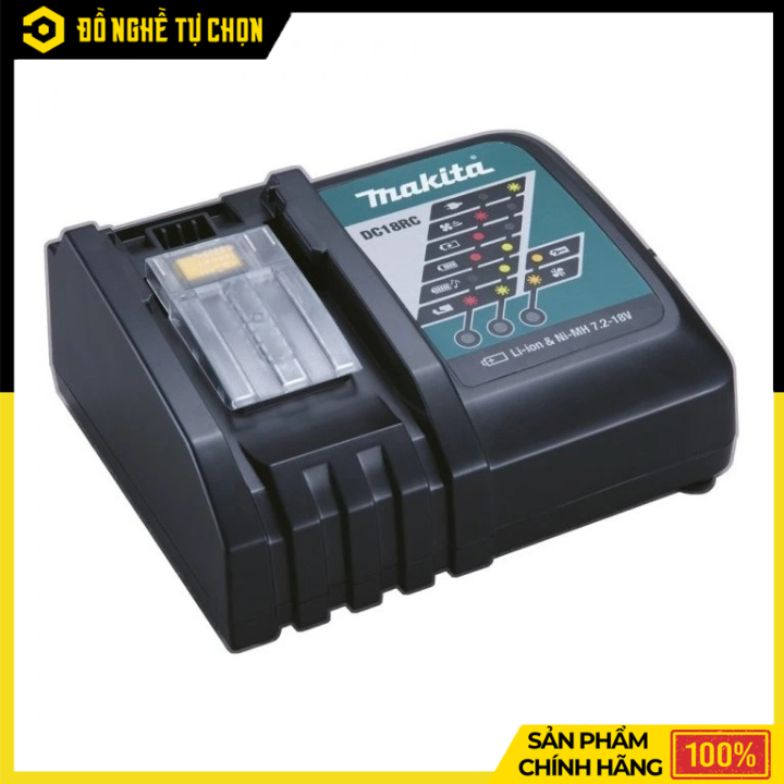 Bộ Sạc Nhanh Makita DC18RC 630718-5 – Sạc Thông Minh, Tản Nhiệt Tốt, Tương Thích Nhiều Dòng Pin | Hàng Chính Hãng, Có VAT