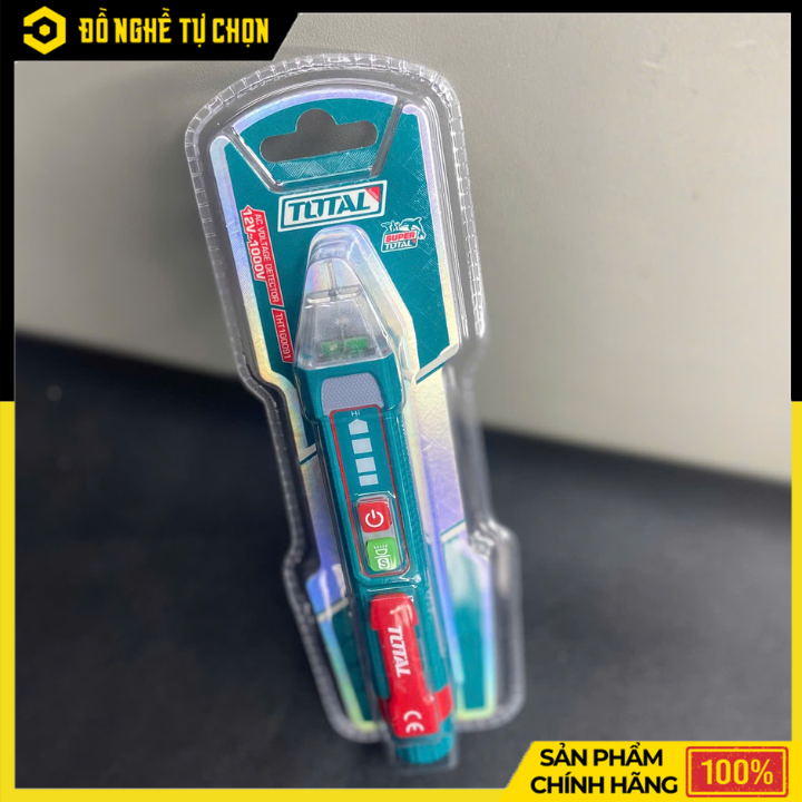 Đầu Dò Điện Áp AC TOTAL THT100091 – Cảm Biến Tự Động – Đèn Báo Âm Thanh & Ánh Sáng – Kèm Pin – Hàng Chính Hãng Có VAT