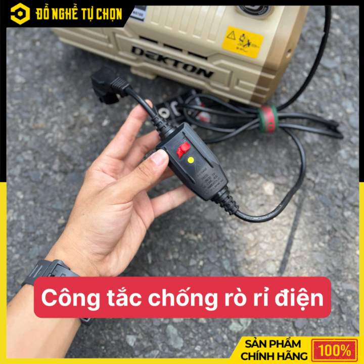 Máy Xịt Rửa Xe DEKTON DK-CWR2200VTG – 790W – 80 Bar – Chỉnh Áp, Đồng Hồ Áp Lực – Dây 10m – Hàng Chính Hãng Có VAT