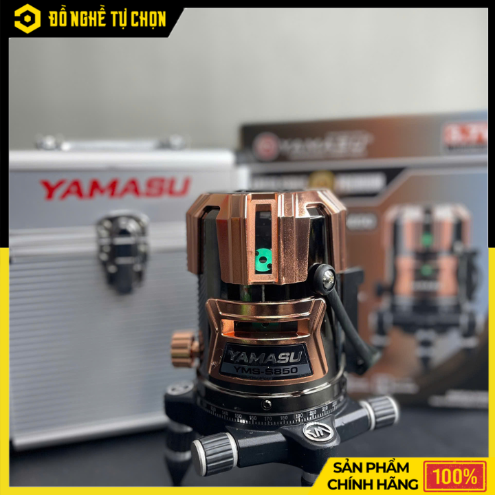 Máy Cân Mực Laser 5 Tia Xanh Yamasu YMS-S850 Serie 2025 Có Remote | Hàng Chính Hãng, Có VAT