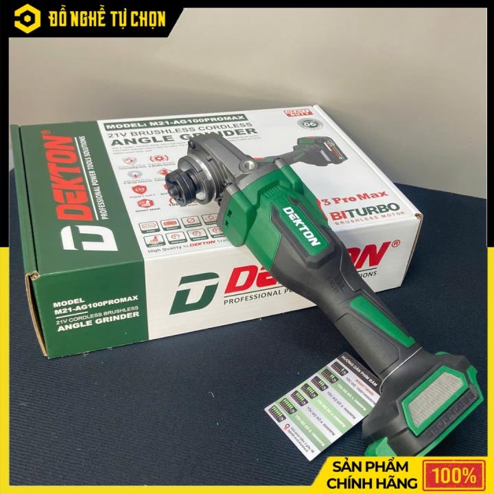 [THÂN] Máy Mài Góc Không Dây Dekton M21-AG100PROMAX – 6 Cấp Tốc Độ – Tốc Độ Tối Đa 10.000 Vòng/Phút – Hàng Chính Hãng Có VAT
