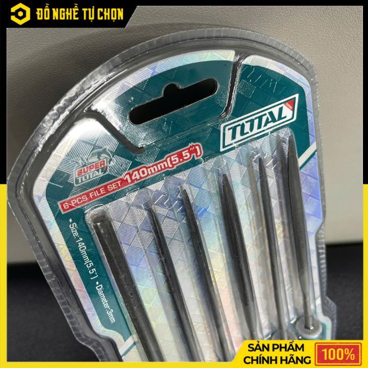 Bộ 6 giũa sắt (140mm) hiệu Total THT91462
