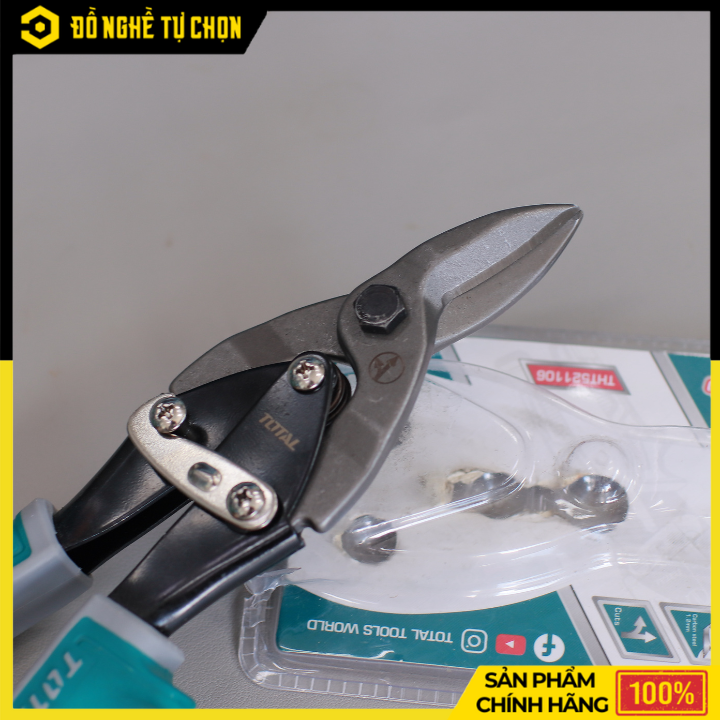 Kéo Cắt Tôn Mũi Cong Trái Total THT521106 10