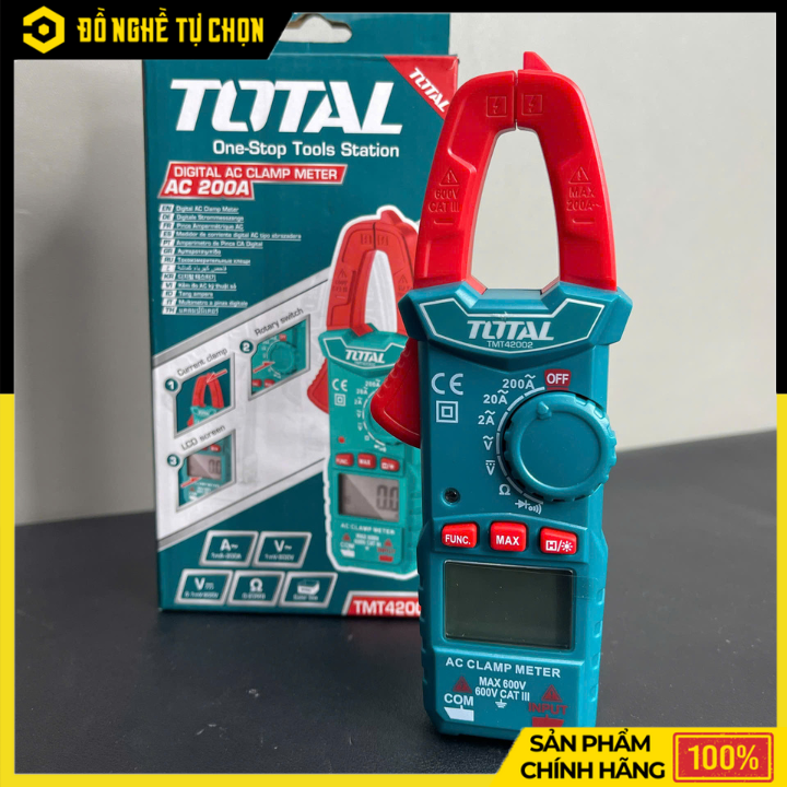 Đồng Hồ Đo Điện Ampe Kìm AC/DC Total TMT42002 – Đo Chính Xác Cao – Hàng Chính Hãng Có VAT