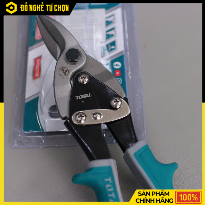 Kéo cắt tôn mũi cong phải Total THT523106 10