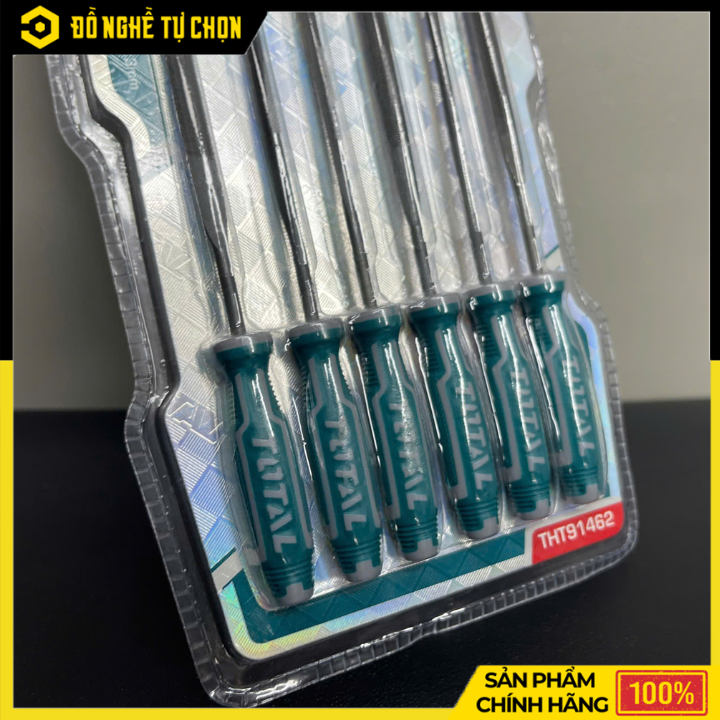Bộ 6 giũa sắt (140mm) hiệu Total THT91462
