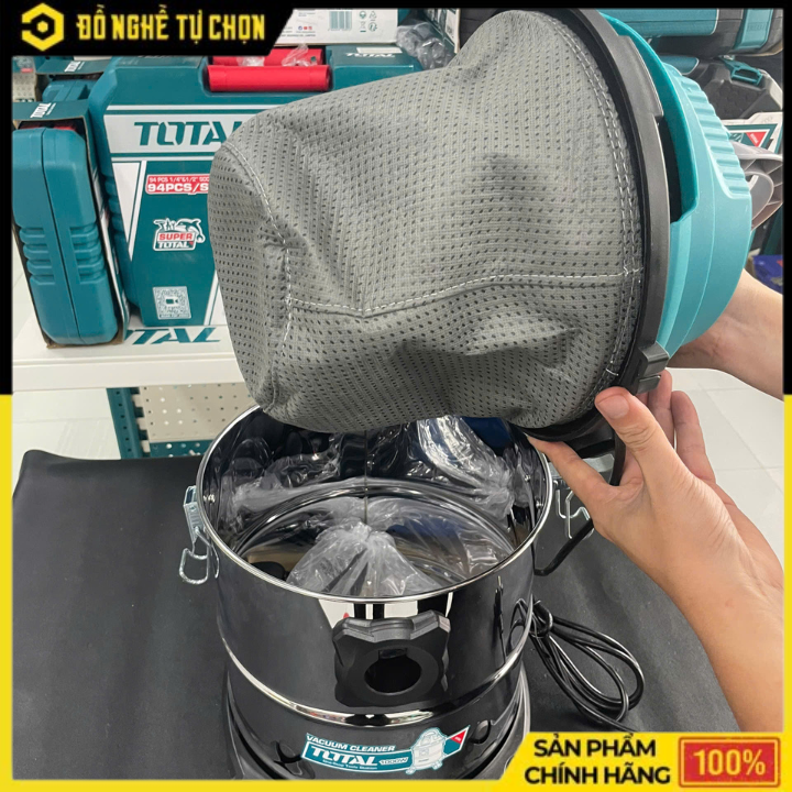 Máy hút bụi hiệu Total TVC12202 - Dung tích: 12L - Công suất: 1000W